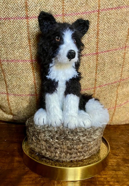 Thumbnail: Crochet Border Collie front view
