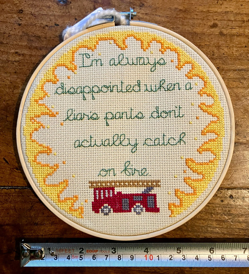 Pants on fire Embroidery