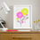 Thumbnail: A3 Scandi Floral Screen Printed Wall Art
