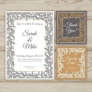 wedding-cards-collection-with-ornaments_