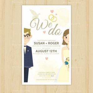 pretty-wedding-invitation-with-newlyweds