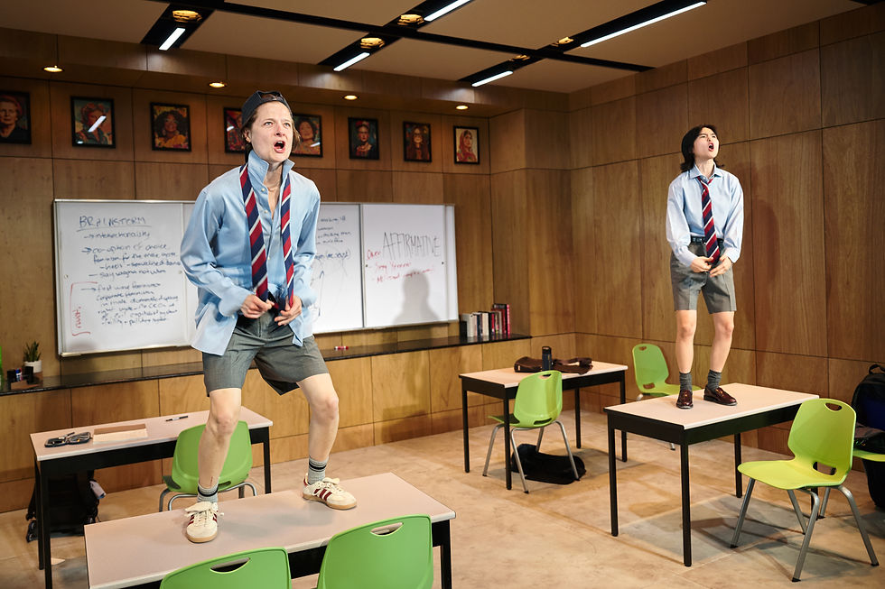 Louisa Jacobson (Jared) and Terry Hu (David). Photo: Valerie Terranova
