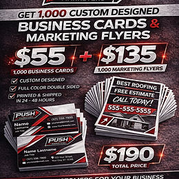 1000, Flyers & 1,000 Business Cards Package
