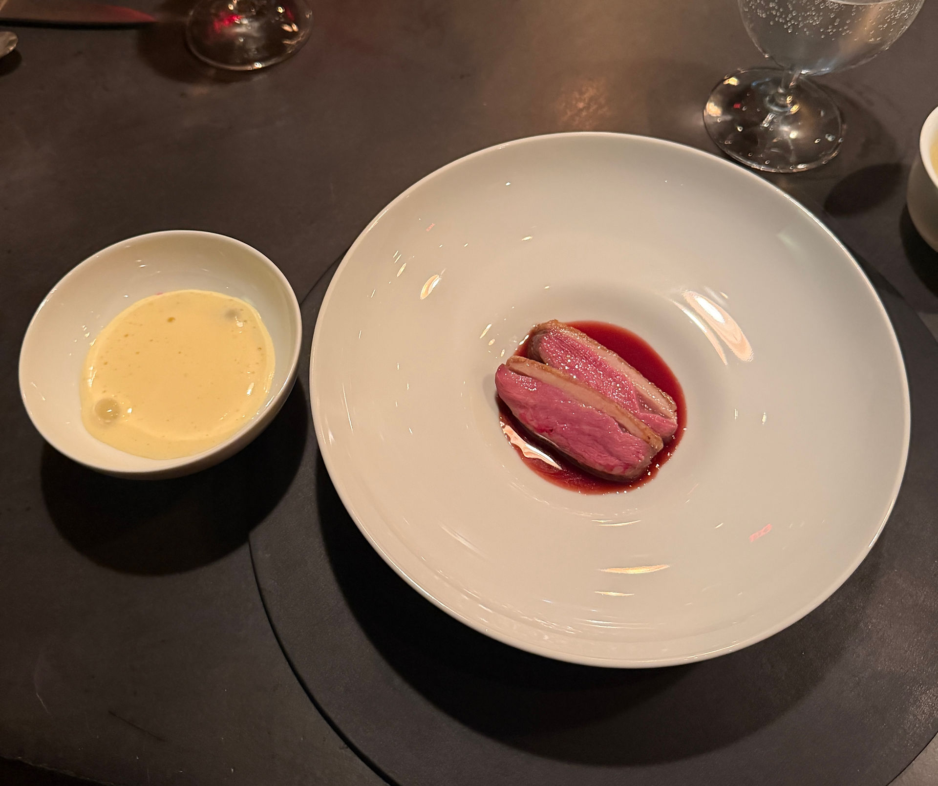 Atera Duck, Plum, Sweet Corn, Feta