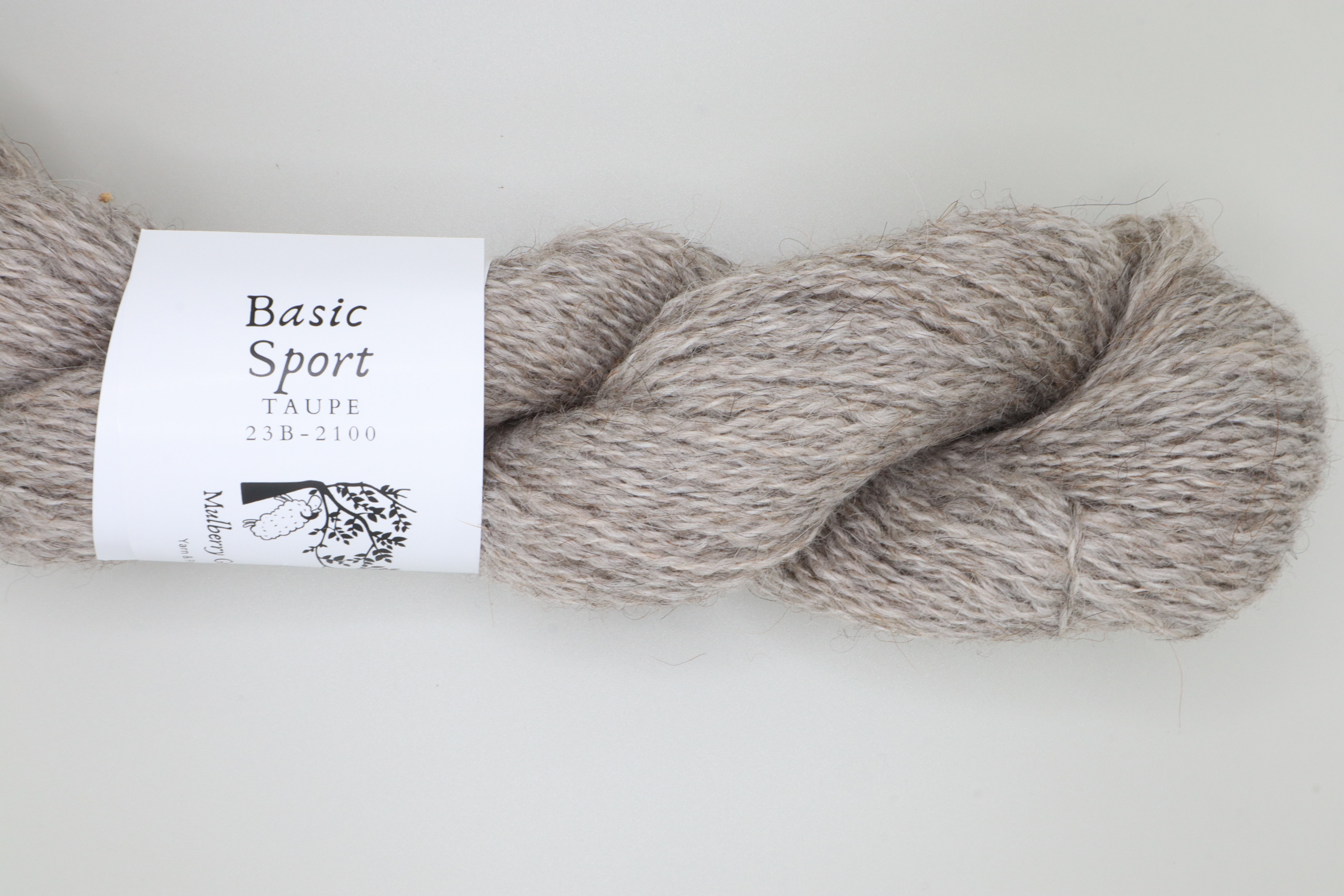 Taupe Natural Undyed Colored Icelandic Wool Yarn 2-Ply Sport Weight