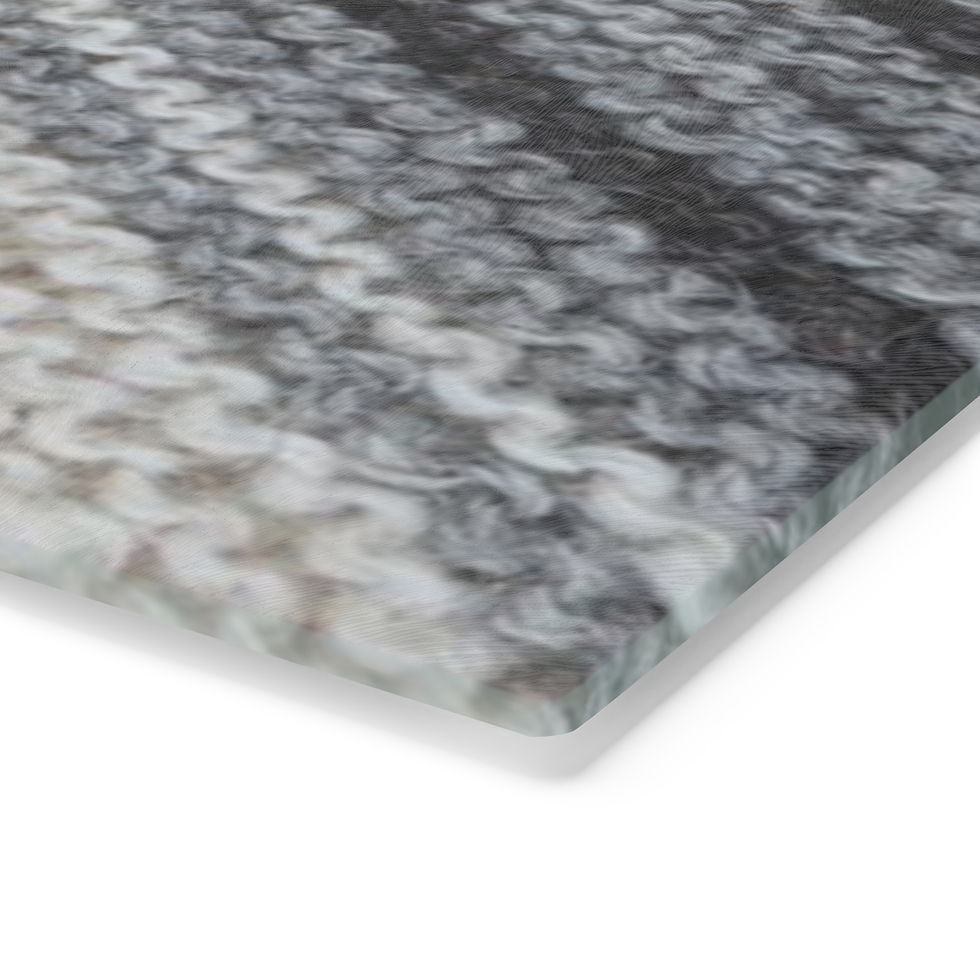 Thumbnail: Icelandic Sheep Wool Knitted Print Cutting Board