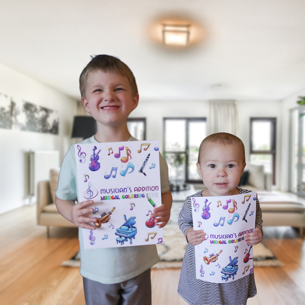 Thumbnail: kids holding music coloring book