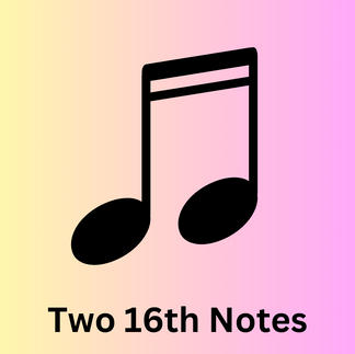 Two Sixteenth Notes Tied Together