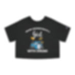 Never Underestimate a girl with drums cropped t-shirt