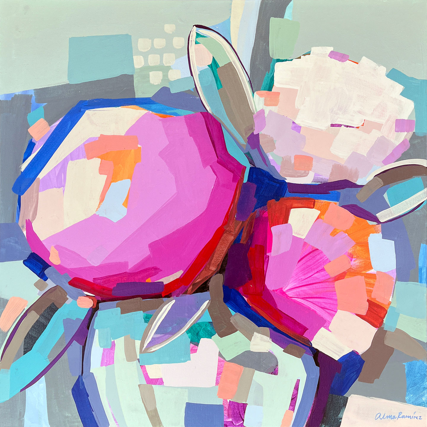 Flowers for Monica_20x20