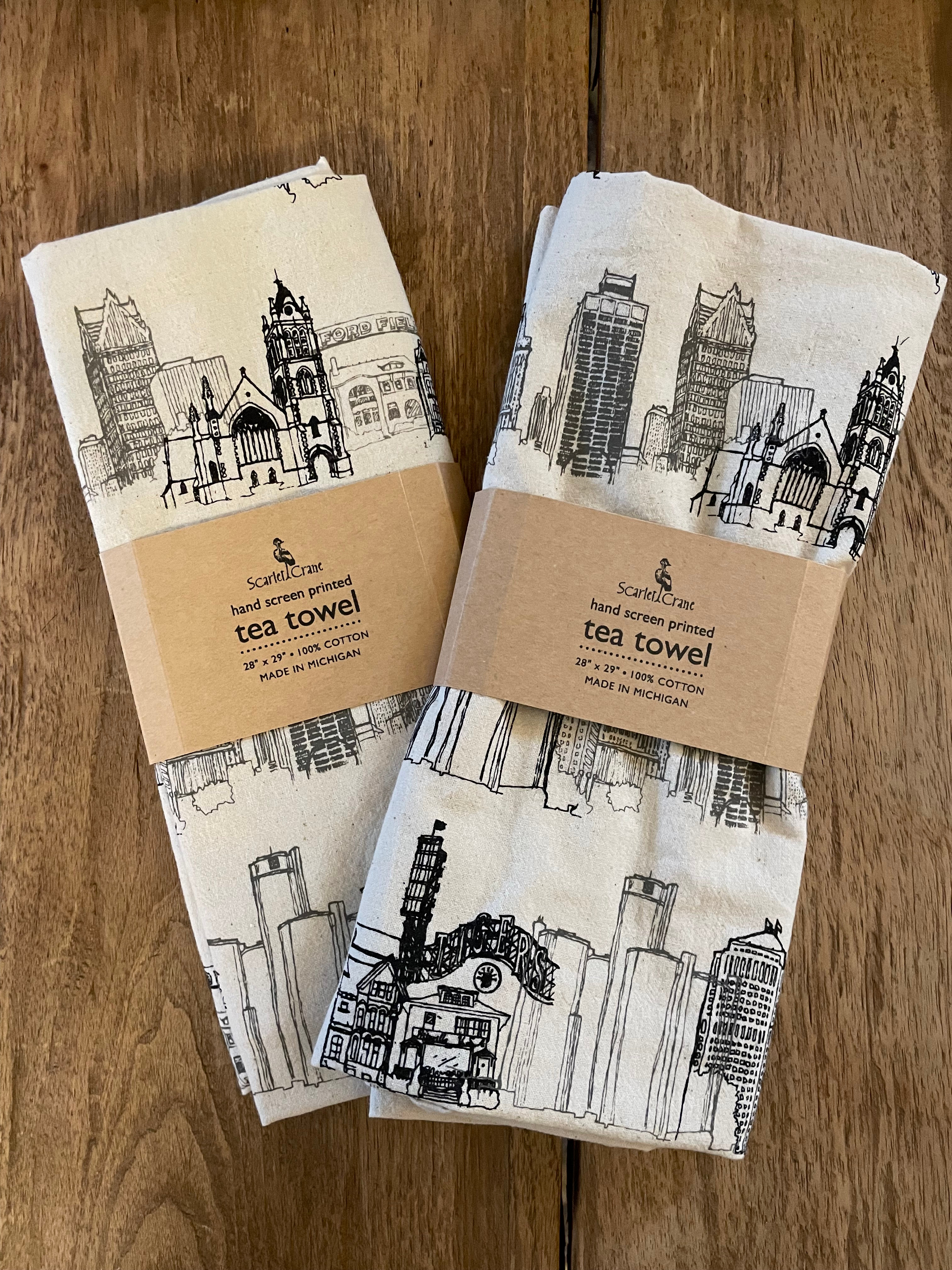 Detroit Landmark Tea Towel | The Cochrane House