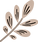 Stylized green leaf earth color