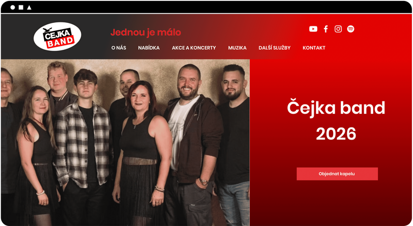 Web design www.cejkaband.cz by Marketýnka