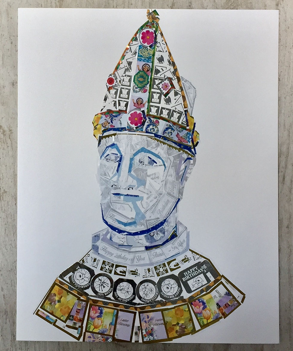 San Giovenale 1, stickers on paper, 11x14 inches, 2017