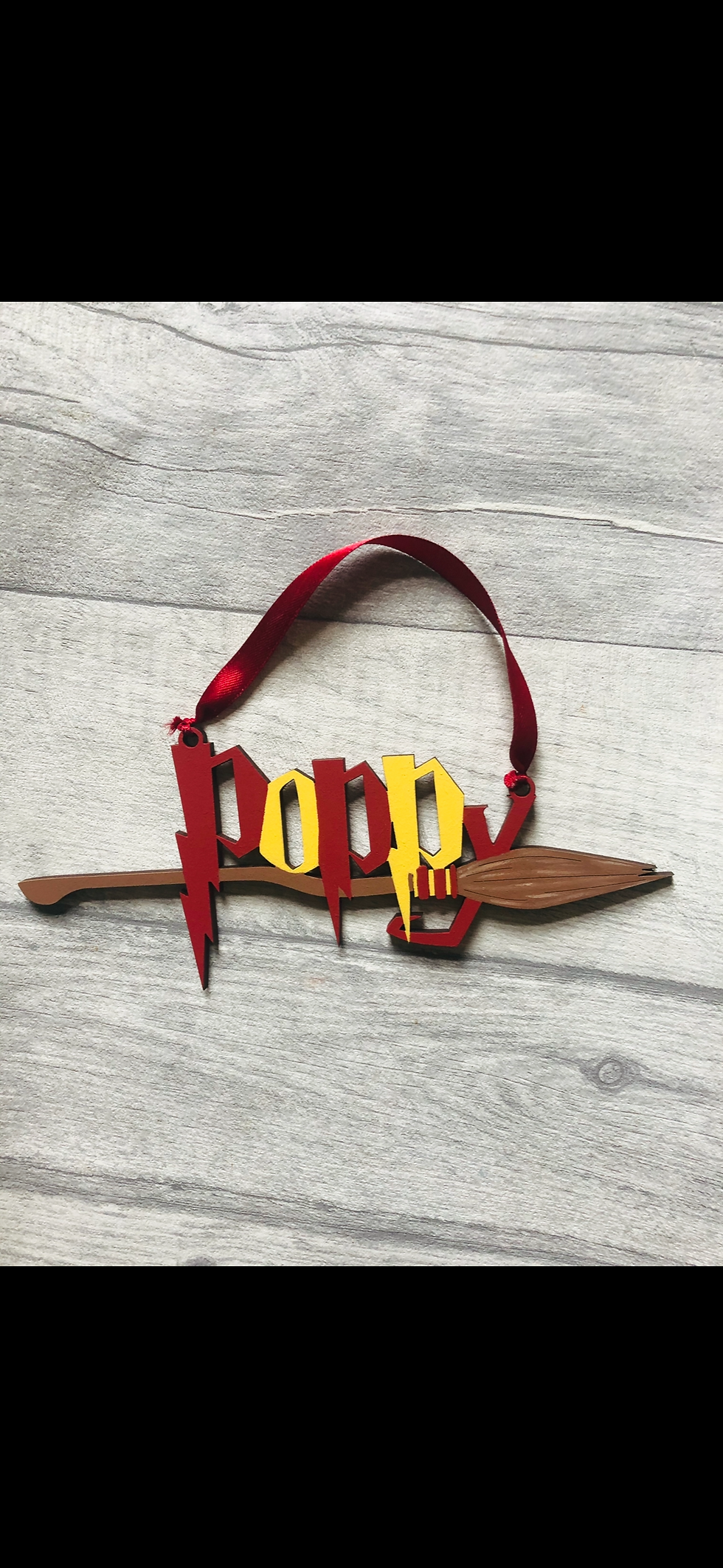 Thumbnail: Harry Potter, broomstick name tag, bauble