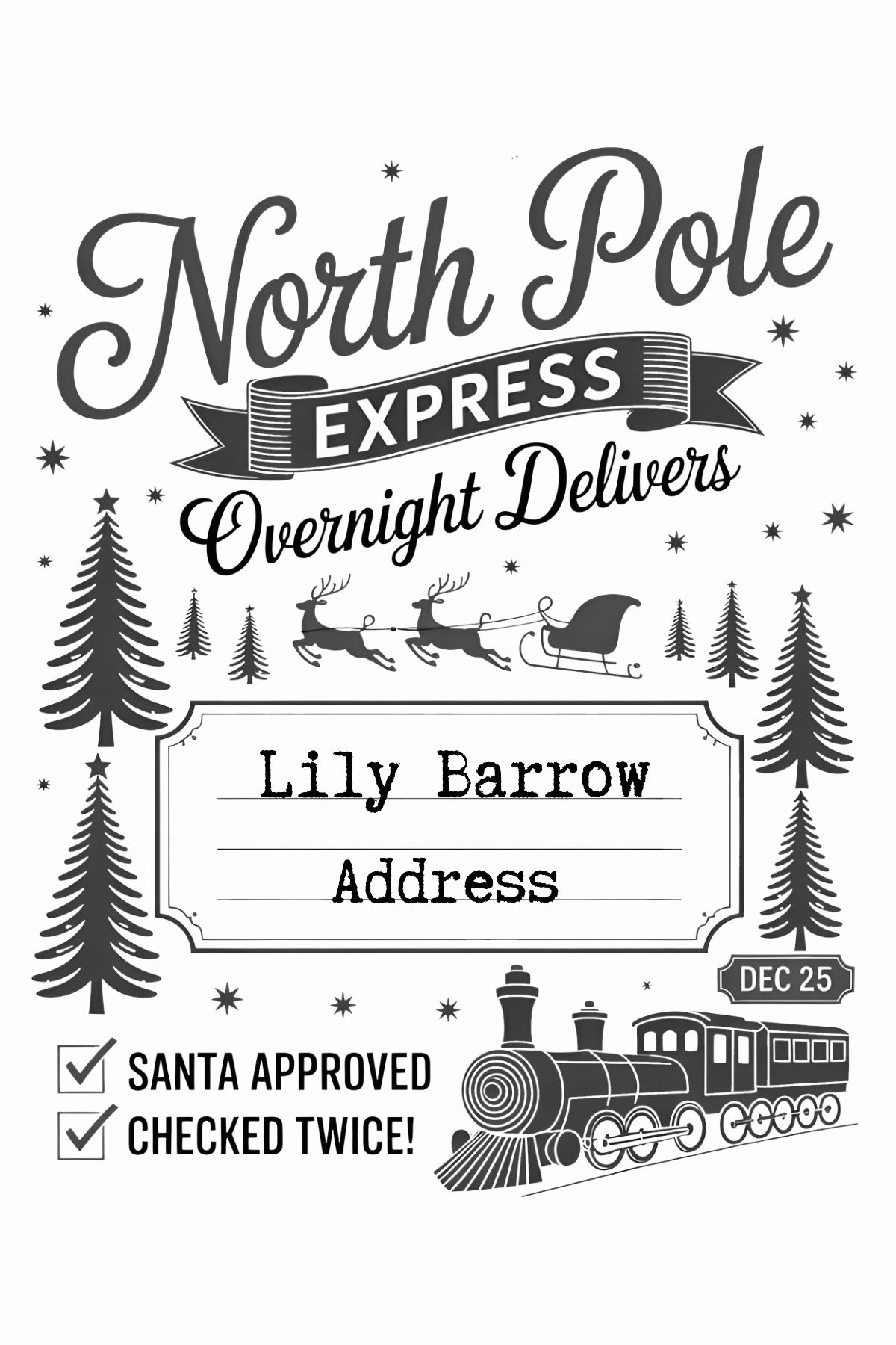Santas shipping label 