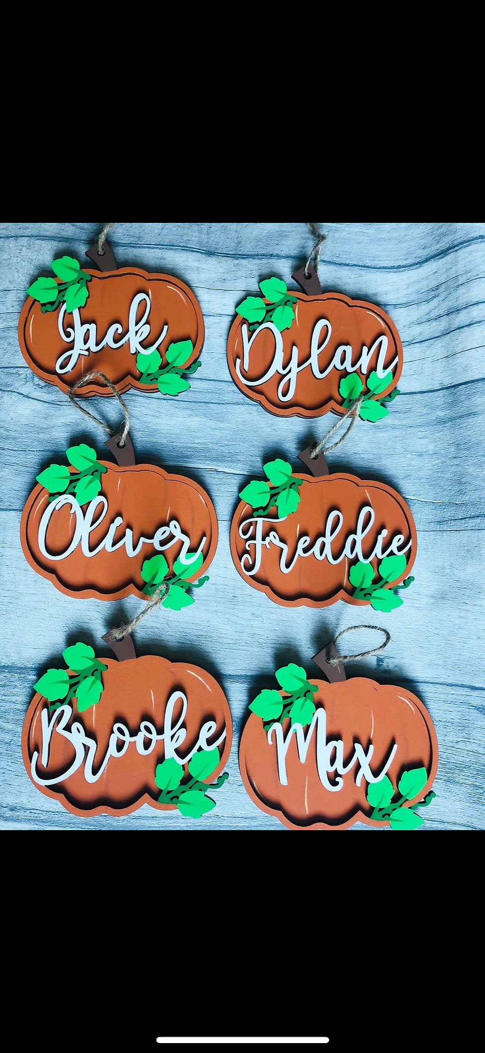 Thumbnail: Pumpkin bauble, name tag