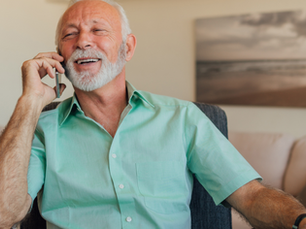 Man on phone with tech support