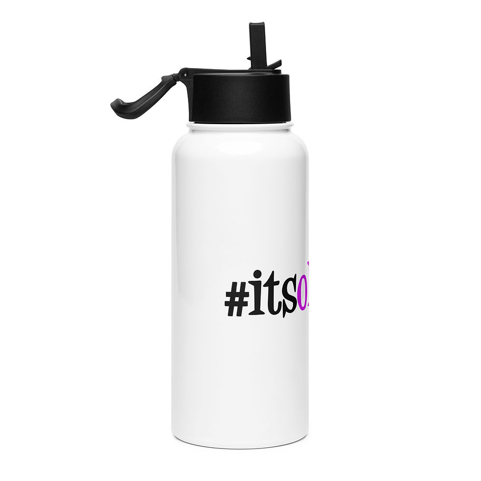 Thumbnail: Stainless steel water bottle with a straw lid