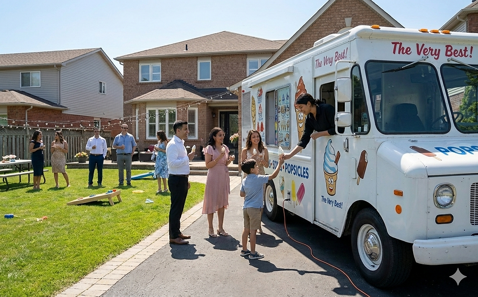 Backyard Event Ice Cream Catering in Vaughan and Richmond Hill 