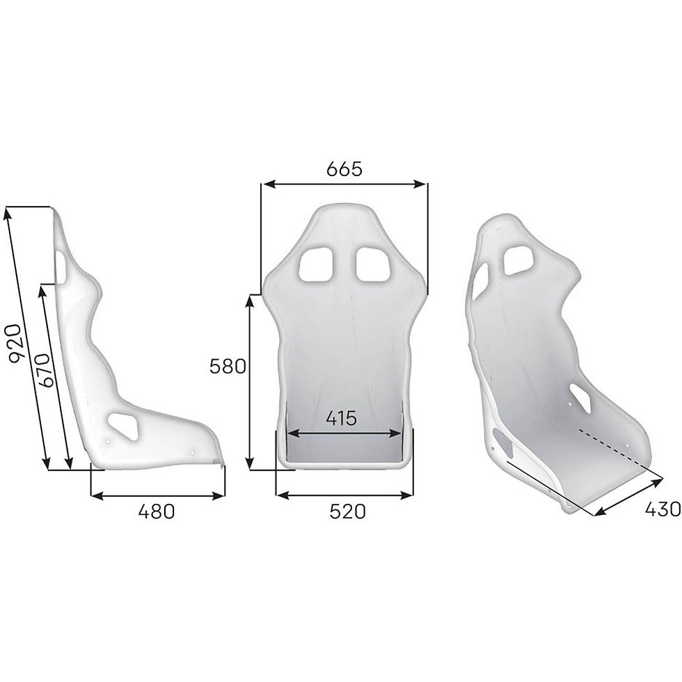 Miniature : Baquet OMP WRC-R XL FIA Dimensions