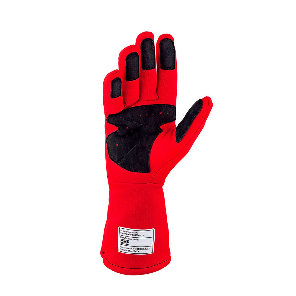 Miniature : Gants OMP Dijon FIA Paume Rouge