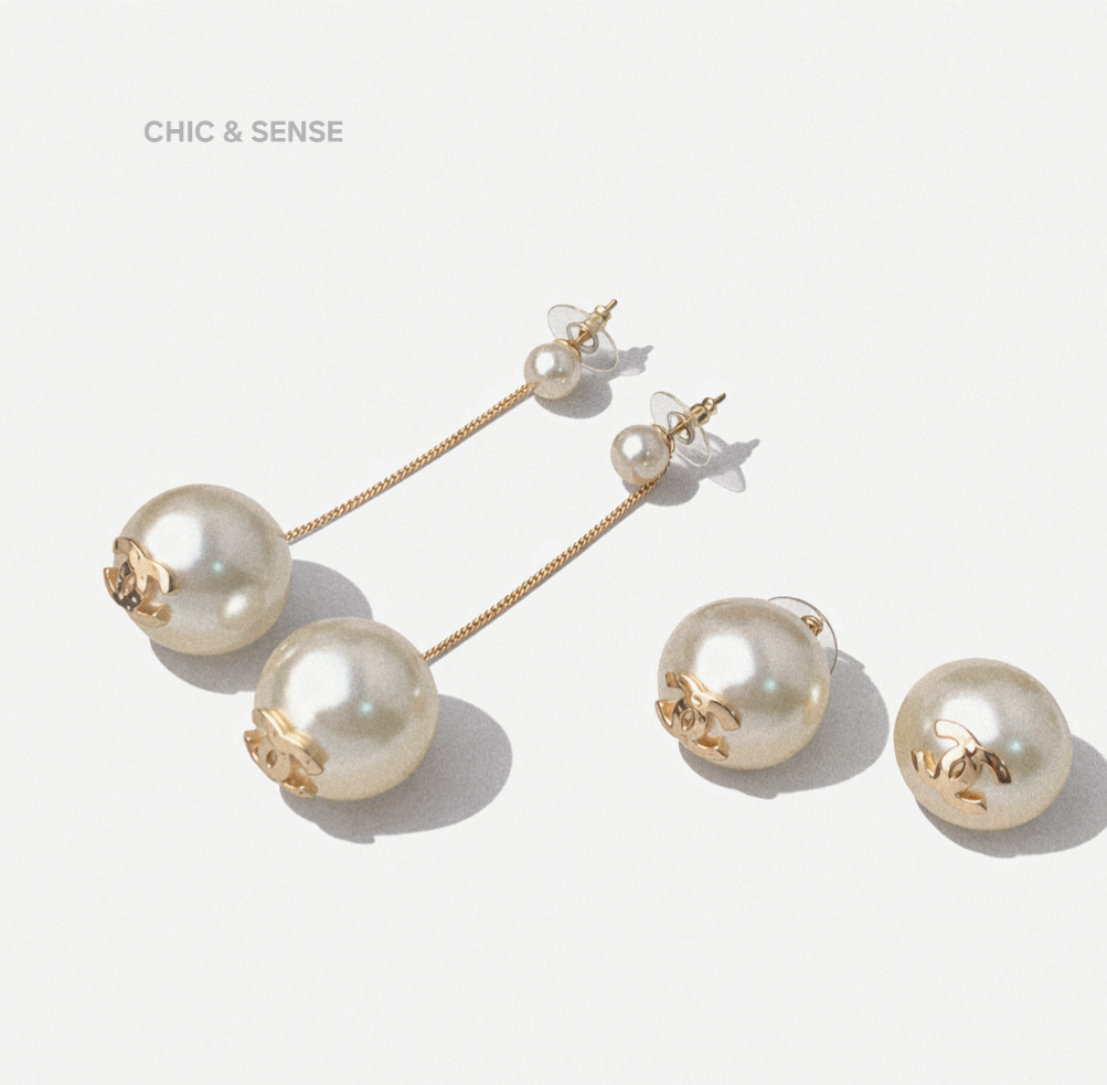 샤넬 진주 귀걸이/문의는  카톡으로 부탁 드려요