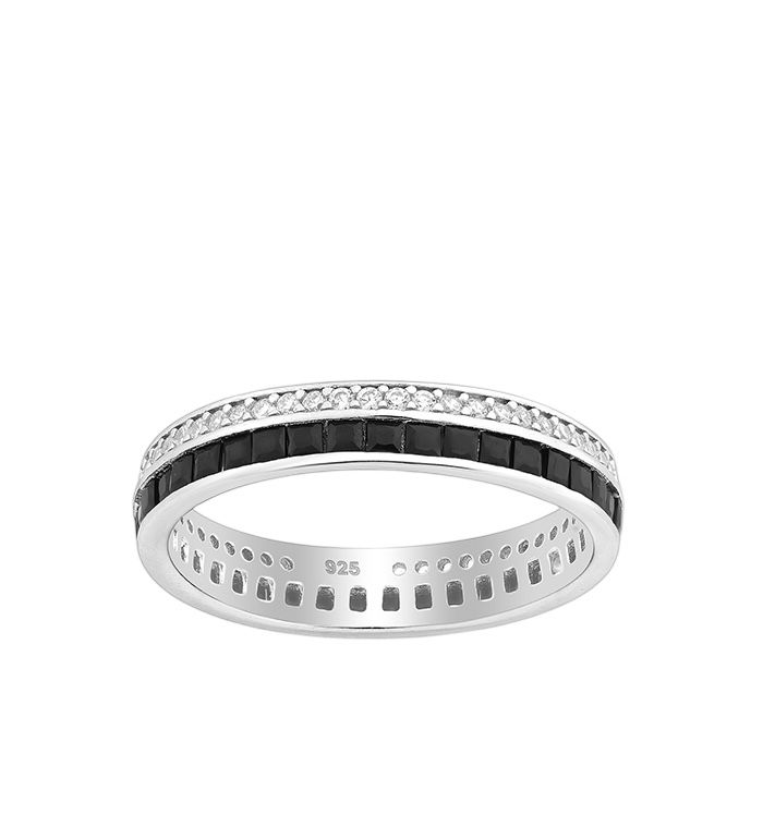 925 Sterling Silver Men’s Ring with CZ Stones