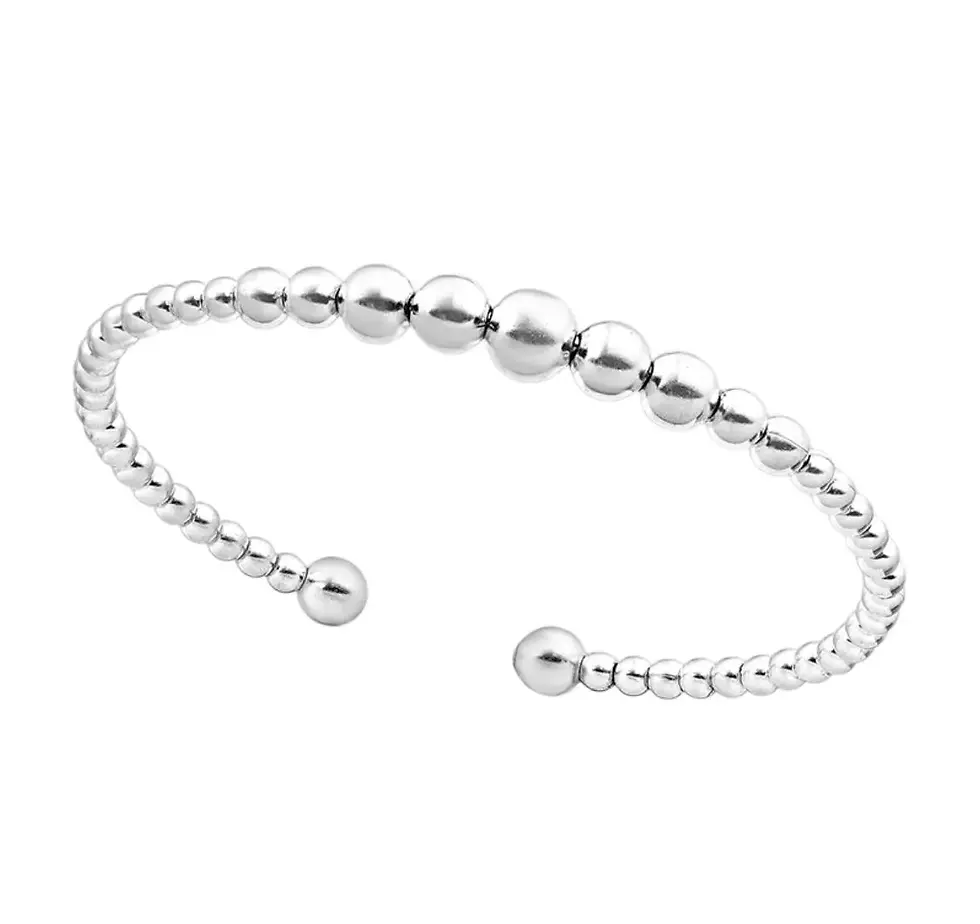 925 Sterling Silver Ball Cuff