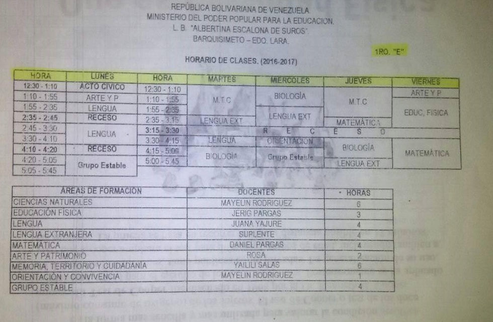 Horario
