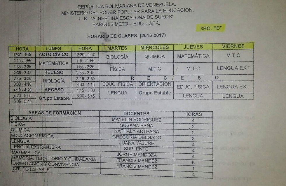 Horario