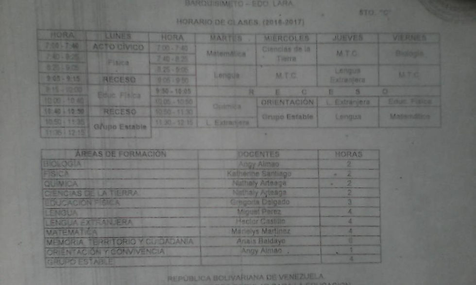Horario