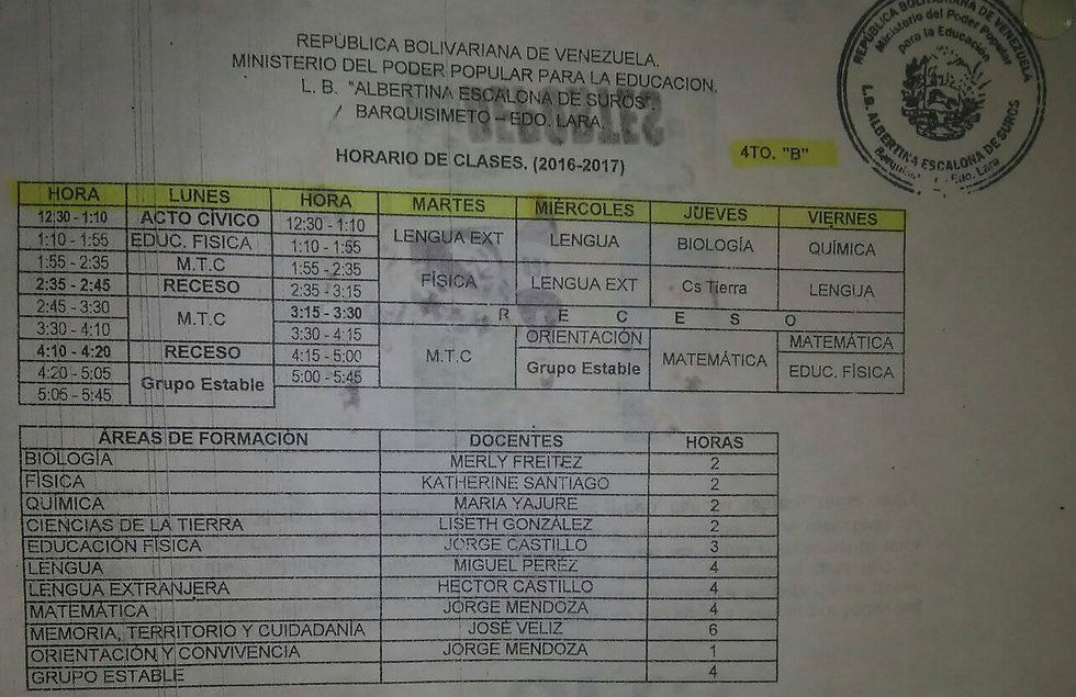 Horario