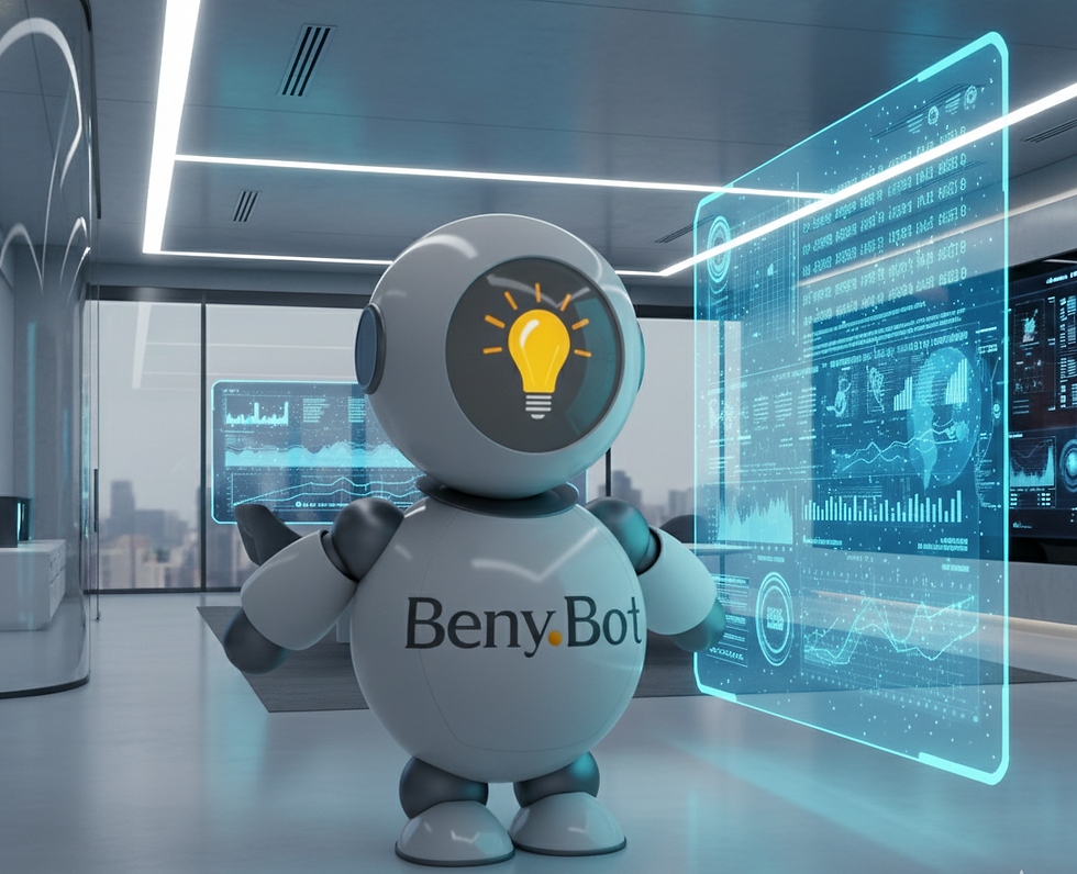 Beny apresentando dados