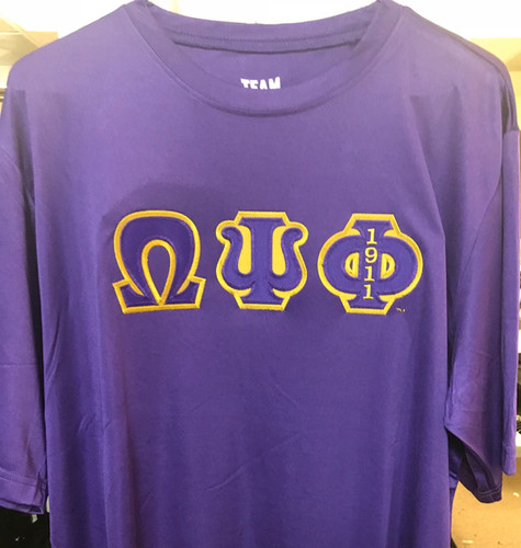 omega psi phi dri fit shirt