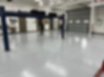 Solid color polyaspartic shop floor.