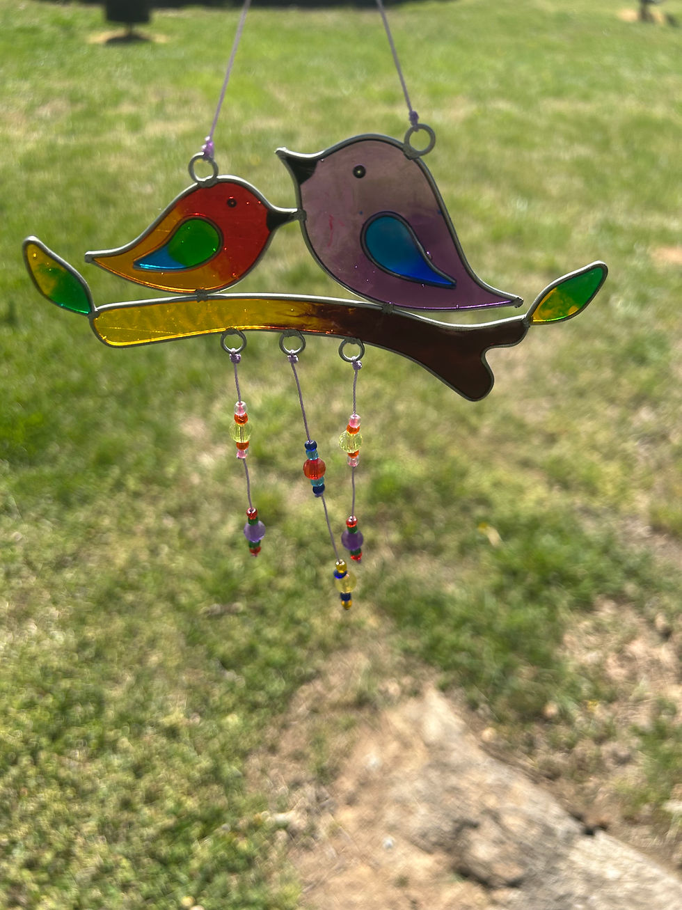Miniature : Birds of a Feather Stained Glass