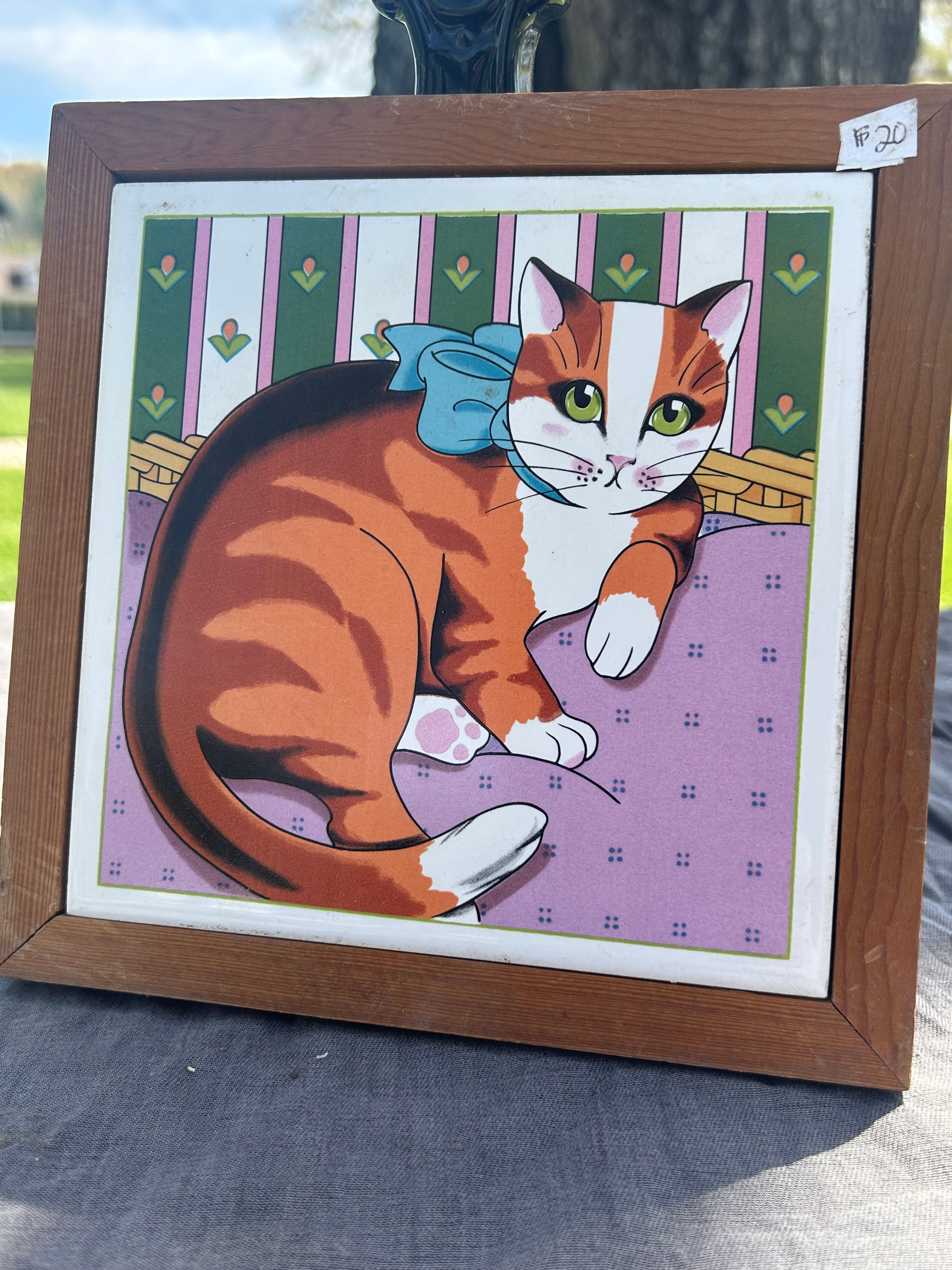 Cat with Bow Coaster