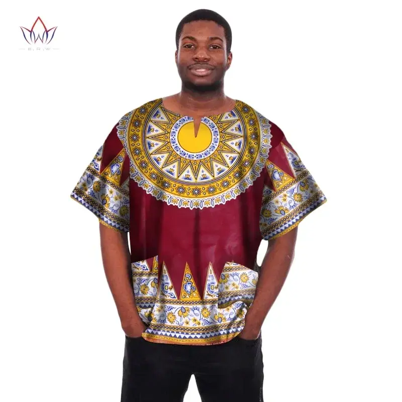 Thumbnail: Mens African Print Wax DashikiT Shirt