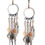 Thumbnail: Silver Chandelier Earrings in Flower Chains With Studs. Long Earrings