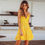 Thumbnail: Women Deep V-Neck Back Bowknot Beach