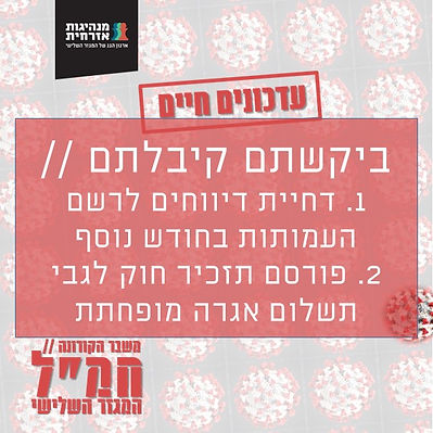 הקלות נוספות מול רשם העמותות