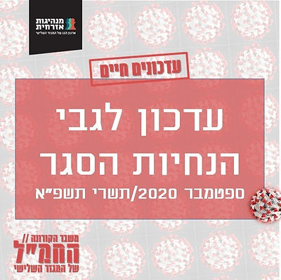 פנייה בהולה להנחיות למגזר השלישי לקראת הסגר