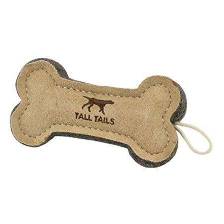 Tall Tails Bone Natural Leather Dog Toy