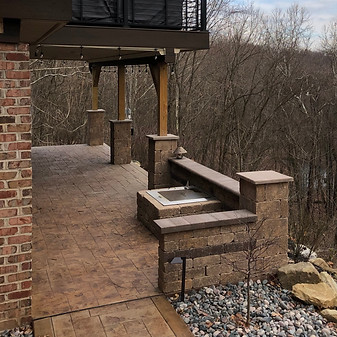 stamped concrete patio