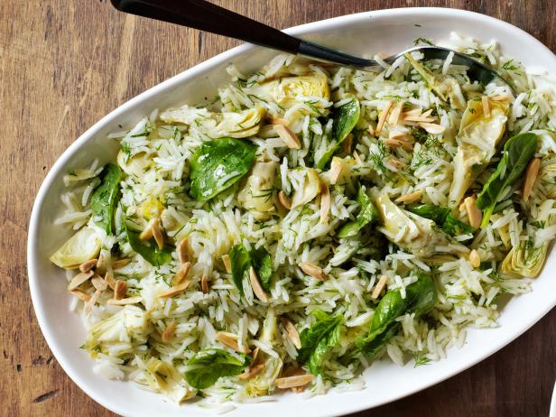 Spinach Almond Rice