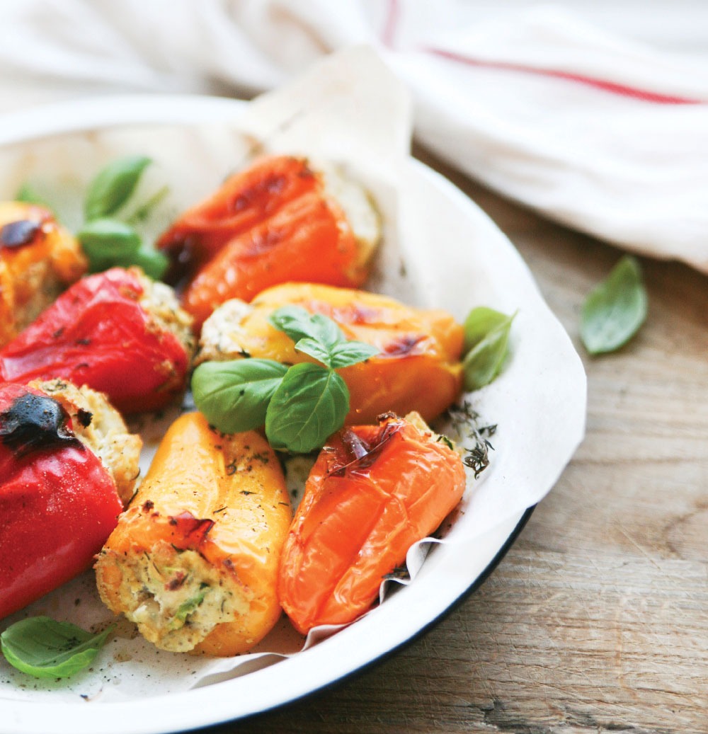 Herbed-tofu-bell peppers