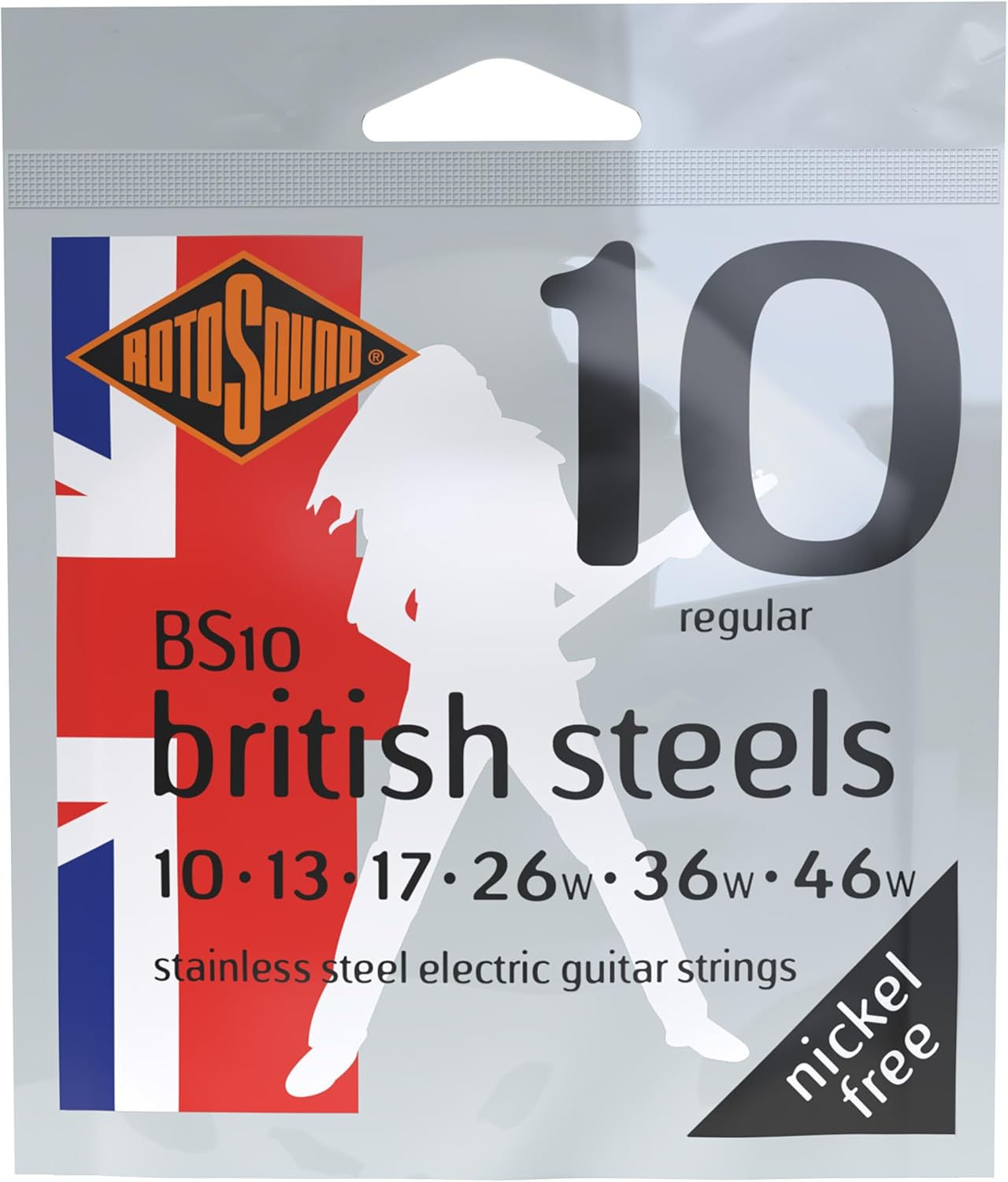 Rotosound British Steels 10-46, Stainless Steel - Nickle Free
