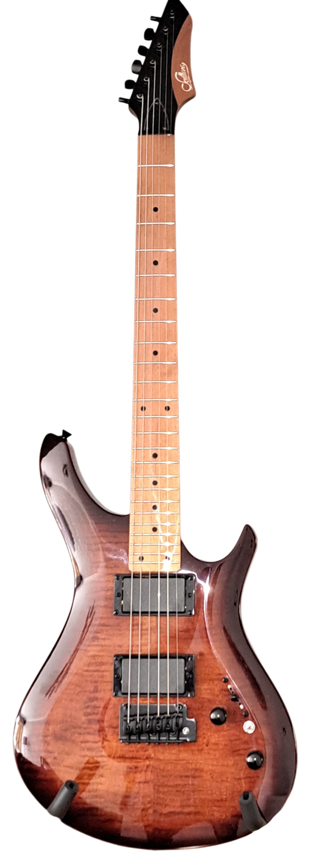 Natural DK Brown Electric Guitar- HH Alnico 5 pickups -Global Toggle Switch