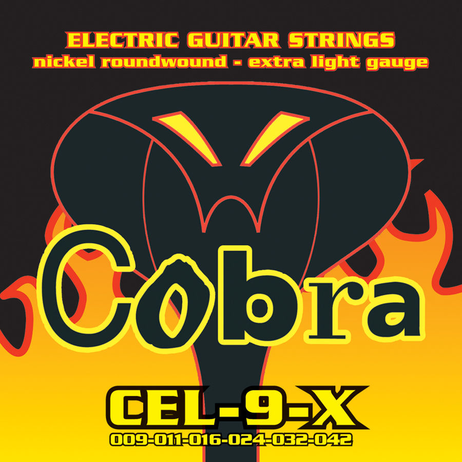 COBRA GUITAR STRINGS SET 9-42 GAUGE - Great Value Nickle Round-wound